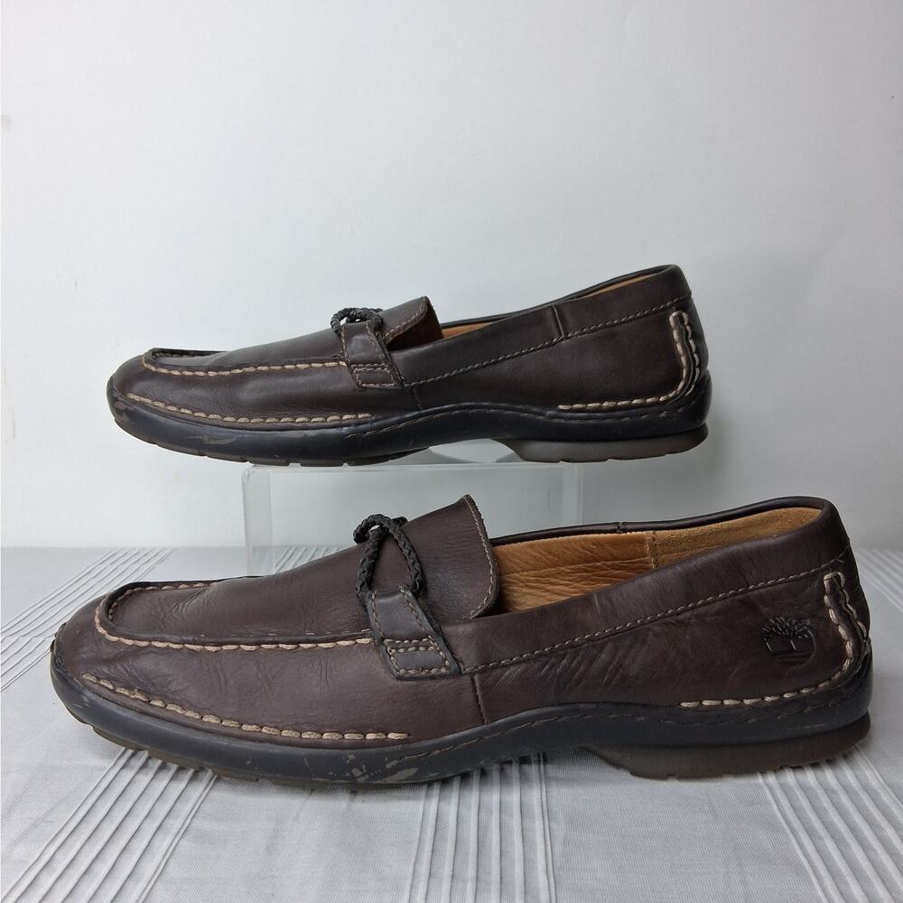 Timberland Loafers Brown Leather‎ Women's Size 9M Smart Comfort System